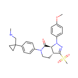 CNCC1(c2ccc(N3CC[C@H]4C(S(C)(=O)=O)=NN(c5ccc(OC)cc5)[C@@H]4C3=O)cc2)CC1 ZINC000040895581