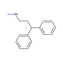CNCCC(c1ccccc1)c1ccccc1 ZINC000005996308
