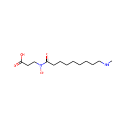 CNCCCCCCCCC(=O)N(O)CCC(=O)O ZINC000058568989