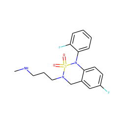 CNCCCN1Cc2cc(F)ccc2N(c2ccccc2F)S1(=O)=O ZINC000049047271