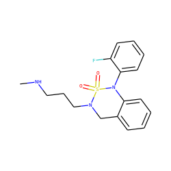 CNCCCN1Cc2ccccc2N(c2ccccc2F)S1(=O)=O ZINC000049049567
