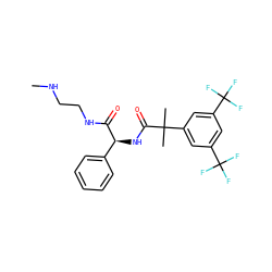 CNCCNC(=O)[C@@H](NC(=O)C(C)(C)c1cc(C(F)(F)F)cc(C(F)(F)F)c1)c1ccccc1 ZINC000103235180