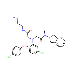 CNCCNC(=O)CN(CC(=O)N(C)N1Cc2ccccc2C1)c1cc(Cl)ccc1Oc1ccc(Cl)cc1 ZINC000199235011