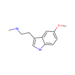 CNCCc1c[nH]c2ccc(OC)cc12 ZINC000002039001