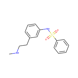 CNCCc1cccc(NS(=O)(=O)c2ccccc2)c1 ZINC000036093372