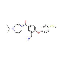 CNCc1cc(C(=O)N2CCCN(C(C)C)CC2)ccc1Oc1ccc(SC)cc1 ZINC000029130223