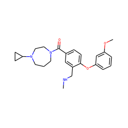 CNCc1cc(C(=O)N2CCCN(C3CC3)CC2)ccc1Oc1cccc(OC)c1 ZINC000029130100