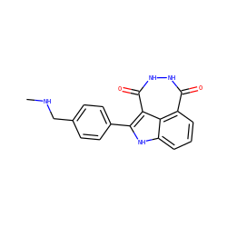 CNCc1ccc(-c2[nH]c3cccc4c(=O)[nH][nH]c(=O)c2c34)cc1 ZINC000473081704
