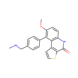 CNCc1ccc(-c2c(OC)ccc3[nH]c(=O)c4sccc4c23)cc1 ZINC000149821756