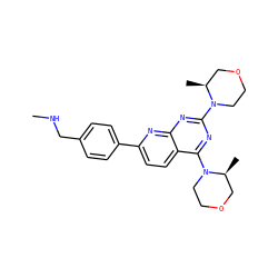 CNCc1ccc(-c2ccc3c(N4CCOC[C@@H]4C)nc(N4CCOC[C@@H]4C)nc3n2)cc1 ZINC000113726919