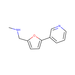 CNCc1ccc(-c2cccnc2)o1 ZINC000013607144