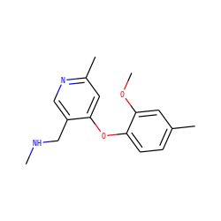 CNCc1cnc(C)cc1Oc1ccc(C)cc1OC ZINC000029048213