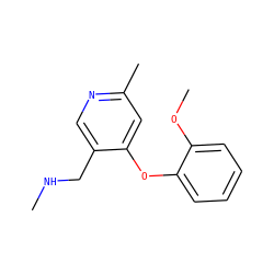 CNCc1cnc(C)cc1Oc1ccccc1OC ZINC000029124667