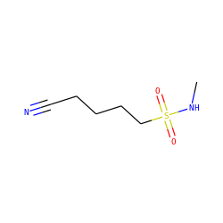 CNS(=O)(=O)CCCCC#N ZINC000096168502