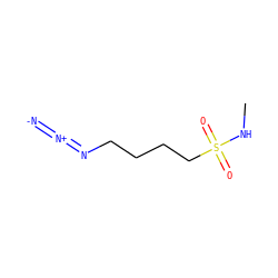 CNS(=O)(=O)CCCCN=[N+]=[N-] ZINC000096168500