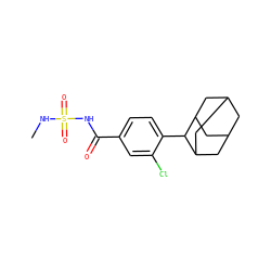 CNS(=O)(=O)NC(=O)c1ccc(C2C3CC4CC(C3)CC2C4)c(Cl)c1 ZINC000216257149