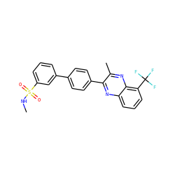 CNS(=O)(=O)c1cccc(-c2ccc(-c3nc4cccc(C(F)(F)F)c4nc3C)cc2)c1 ZINC000049115816