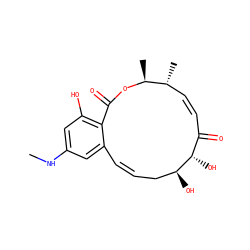 CNc1cc(O)c2c(c1)/C=C/C[C@H](O)[C@@H](O)C(=O)/C=C\[C@@H](C)[C@H](C)OC2=O ZINC000200535457
