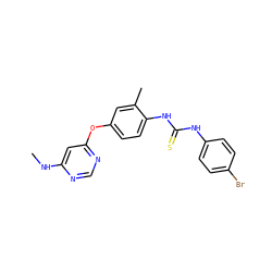 CNc1cc(Oc2ccc(NC(=S)Nc3ccc(Br)cc3)c(C)c2)ncn1 ZINC001772580361