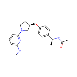 CNc1cccc(N2CC[C@@H](Oc3ccc([C@H](C)NC(C)=O)cc3)C2)n1 ZINC000169709894
