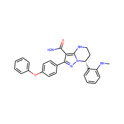 CNc1ccccc1[C@H]1CCNc2c(C(N)=O)c(-c3ccc(Oc4ccccc4)cc3)nn21 ZINC001772580200