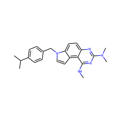 CNc1nc(N(C)C)nc2ccc3c(ccn3Cc3ccc(C(C)C)cc3)c12 ZINC000026183556