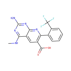 CNc1nc(N)nc2nc(-c3ccccc3C(F)(F)F)c(C(=O)O)cc12 ZINC000034845343