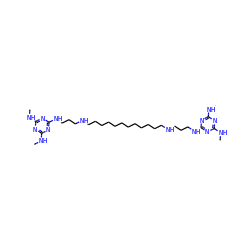 CNc1nc(NC)nc(NCCCNCCCCCCCCCCCCNCCCNc2nc(NC)nc(NC)n2)n1 ZINC000027086009