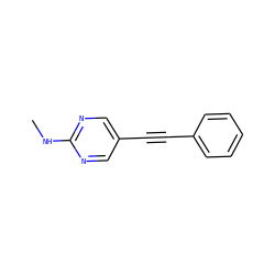 CNc1ncc(C#Cc2ccccc2)cn1 ZINC000040828850