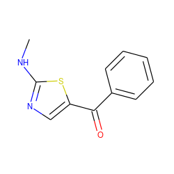 CNc1ncc(C(=O)c2ccccc2)s1 ZINC000001399949