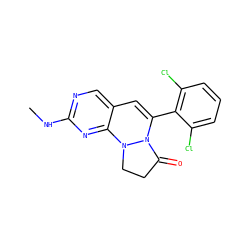 CNc1ncc2c(n1)N1CCC(=O)N1C(c1c(Cl)cccc1Cl)=C2 ZINC000036187659