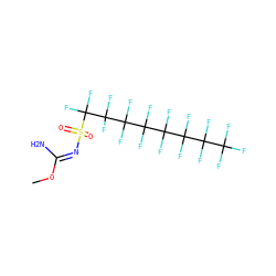 CO/C(N)=N/S(=O)(=O)C(F)(F)C(F)(F)C(F)(F)C(F)(F)C(F)(F)C(F)(F)C(F)(F)C(F)(F)F ZINC000036107570