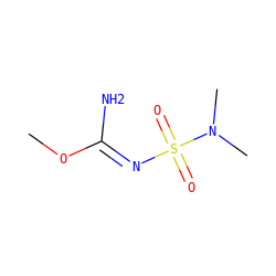 CO/C(N)=N/S(=O)(=O)N(C)C ZINC000013808076