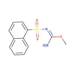 CO/C(N)=N/S(=O)(=O)c1cccc2ccccc12 ZINC000013808129