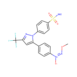 CO/N=[N+](/[O-])c1ccc(-c2cc(C(F)(F)F)nn2-c2ccc(S(N)(=O)=O)cc2)cc1 ZINC000058576428