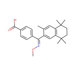 CO/N=C(\c1ccc(C(=O)O)cc1)c1cc2c(cc1C)C(C)(C)CCC2(C)C ZINC000001997144