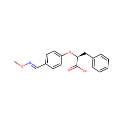 CO/N=C/c1ccc(O[C@@H](Cc2ccccc2)C(=O)O)cc1 ZINC000299844583