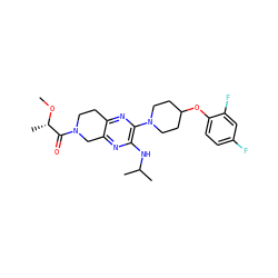 CO[C@@H](C)C(=O)N1CCc2nc(N3CCC(Oc4ccc(F)cc4F)CC3)c(NC(C)C)nc2C1 ZINC001772629685