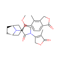 CO[C@@H](CN1[C@H]2CC[C@H]1CC1(CCN(C3=C(C)C(=O)OC3)C1=O)C2)c1ccc2c(c1C)COC2=O ZINC001772576359