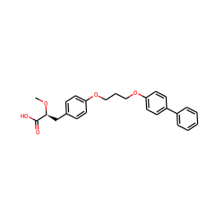 CO[C@@H](Cc1ccc(OCCCOc2ccc(-c3ccccc3)cc2)cc1)C(=O)O ZINC000028361793