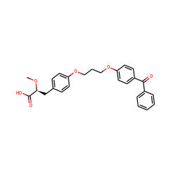 CO[C@@H](Cc1ccc(OCCCOc2ccc(C(=O)c3ccccc3)cc2)cc1)C(=O)O ZINC000028369948
