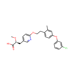 CO[C@@H](Cc1ccc(OCCc2ccc(Oc3cccc(Cl)c3)cc2C)nc1)C(=O)O ZINC000034717751