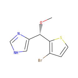 CO[C@@H](c1c[nH]cn1)c1sccc1Br ZINC000013862253