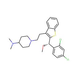 CO[C@@H](c1ccc(Cl)cc1Cl)c1sc2ccccc2c1CCN1CCC(N(C)C)CC1 ZINC000027548726