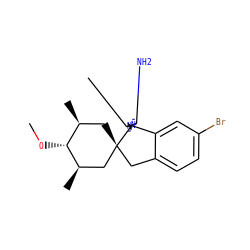 CO[C@@H]1[C@@H](C)C[C@@]2(Cc3ccc(Br)cc3[C@@]23N=C(C)C(N)=N3)C[C@H]1C ZINC001772599268