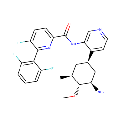 CO[C@@H]1[C@@H](C)C[C@@H](c2ccncc2NC(=O)c2ccc(F)c(-c3c(F)cccc3F)n2)C[C@H]1N ZINC000207228801