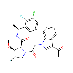 CO[C@@H]1[C@@H](F)CN(C(=O)Cn2cc(C(C)=O)c3ccccc32)[C@@H]1C(=O)N[C@@H](C)c1cccc(Cl)c1F ZINC000205057599