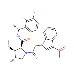 CO[C@@H]1[C@@H](F)CN(C(=O)Cn2cc(C(C)=O)c3ccccc32)[C@@H]1C(=O)N[C@H](C)c1cccc(Cl)c1F ZINC000205057266