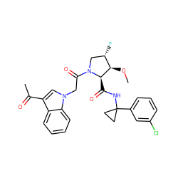 CO[C@@H]1[C@@H](F)CN(C(=O)Cn2cc(C(C)=O)c3ccccc32)[C@@H]1C(=O)NC1(c2cccc(Cl)c2)CC1 ZINC000205049865