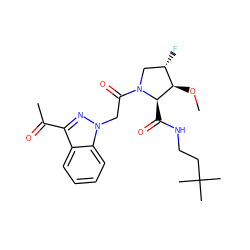 CO[C@@H]1[C@@H](F)CN(C(=O)Cn2nc(C(C)=O)c3ccccc32)[C@@H]1C(=O)NCCC(C)(C)C ZINC000210588415